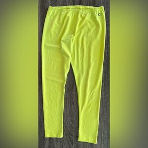 Actra Neon Yellow High-waisted Activewear Leggings | Size L